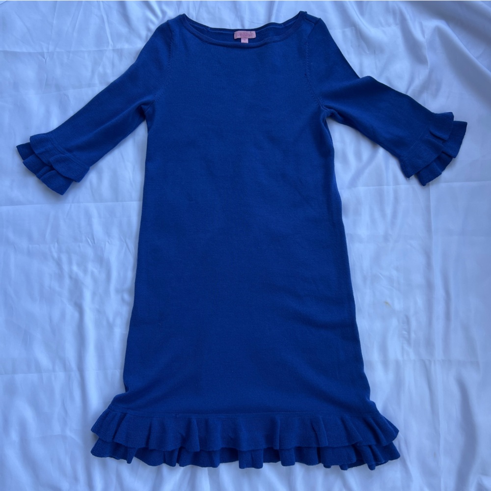 Lilly Pulitzer wool Helena sweater dress royal blue medium - Picture 10 of 16